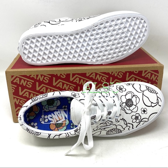 🌸Sale🌸 VANS ERA U-color Floral White Women’s Size 9.5 Sneakers VN0A4U391UH - Picture 3 of 9